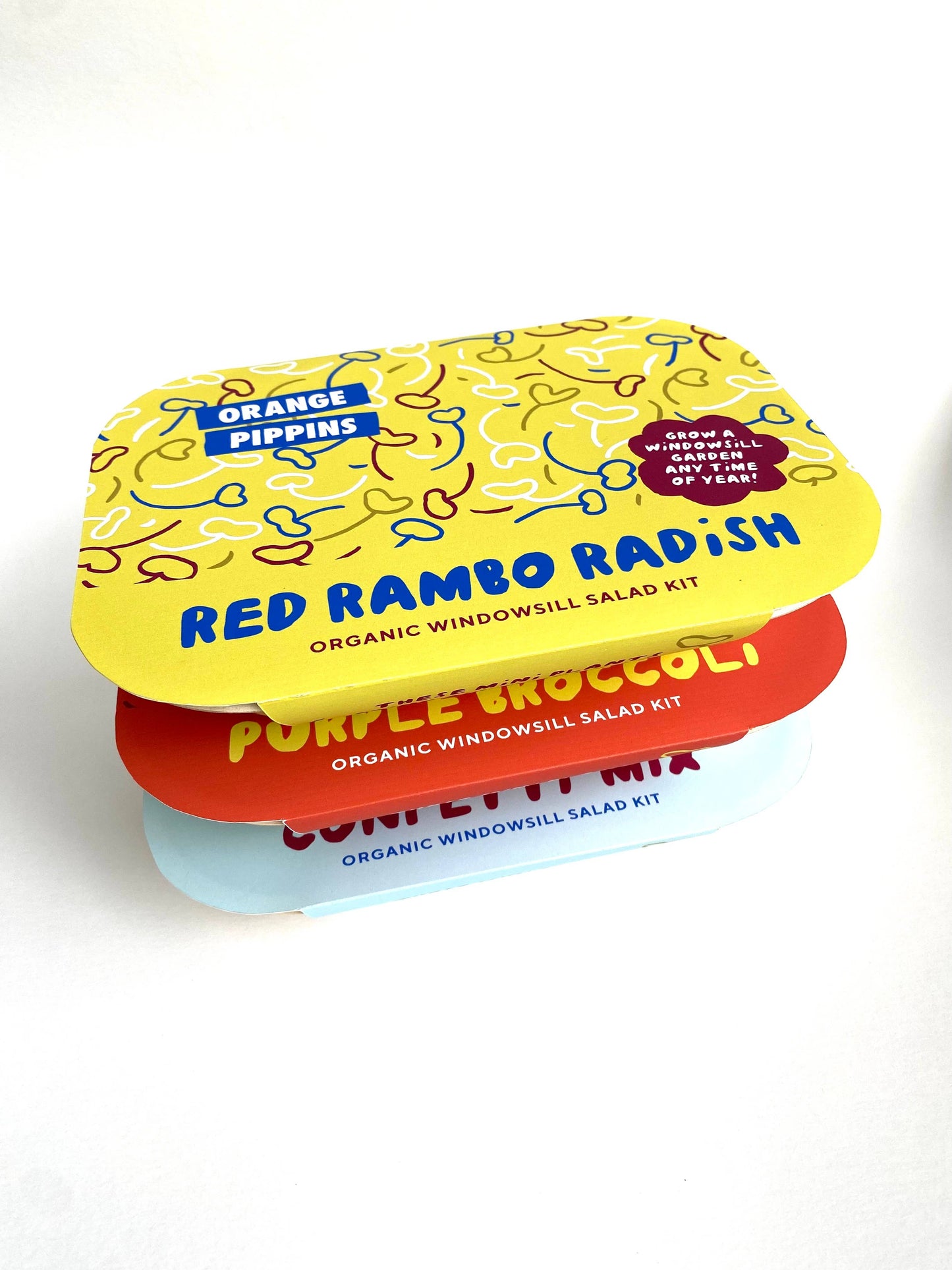 Windowsill Salad Kit: ORGANIC Red Rambo Radish