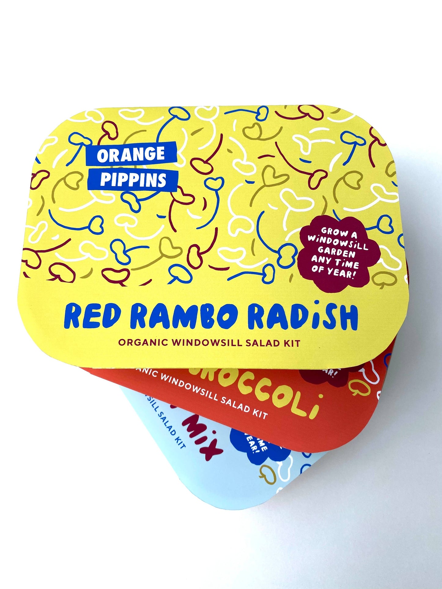 Windowsill Salad Kit: ORGANIC Red Rambo Radish